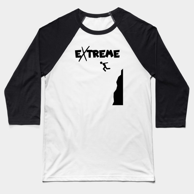 Cliff jumping extreme Baseball T-Shirt by maxcode